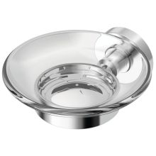 IOM Clear Glass Soap Dish