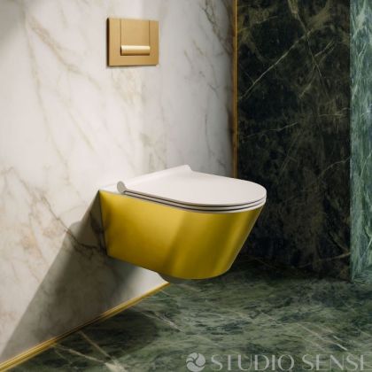 Златна тоалетна чиния Gold White newflush™ 