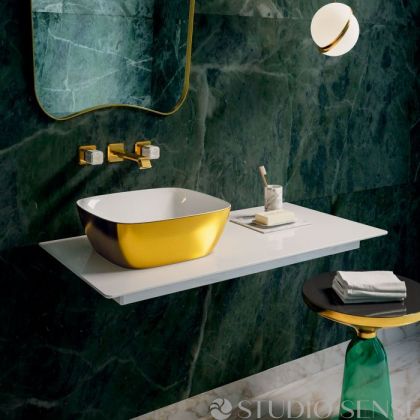 Washbasin Green Lux Gold White