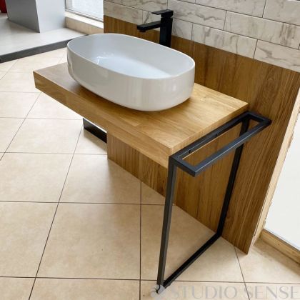 Libra Bathroom Countertop with Towel Rail Console