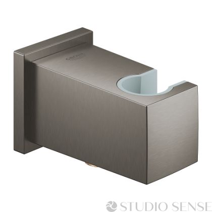 Euphoria Cube Brushed hard Graphite Shower Outlet Elbow