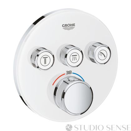 Grohtherm SmartControl ③ White Thermostatic Concealed Shower Mixer 