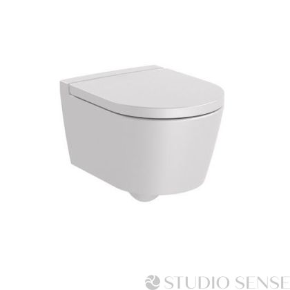 Конзолна тоалетна Inspira 48 ROUND Rimless Compact перлено сиво 