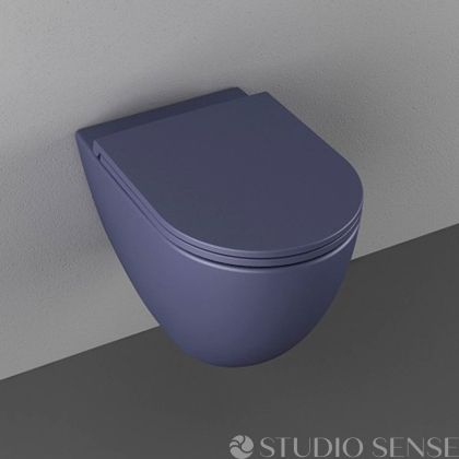 Infinity 53 Blue Rimless Hung Toilet