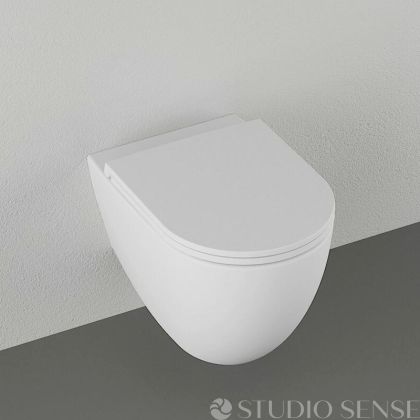 Конзолна бял мат тоалетна чиния Infinity 53 Rimless 