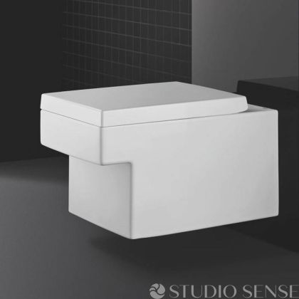 Конзолна тоалетна чиния Cube Ceramic 57 Rimless 