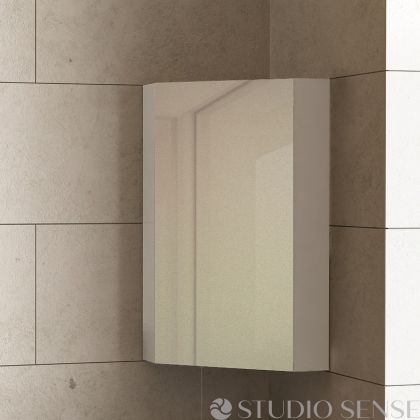 Dolce Corner Mirrored Cabinet