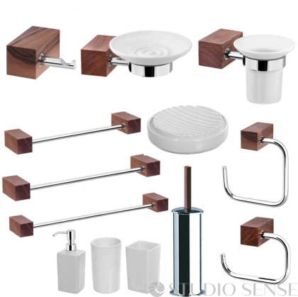 Dendra Wooden Bathroom Accessories