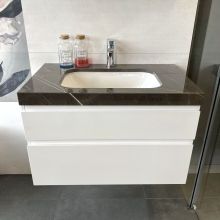 Шкаф с мивка за баня Murano с мраморен плот и чекмеджета