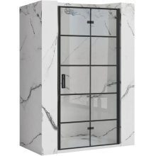 Molier Single Black Glass Shower Enclosure