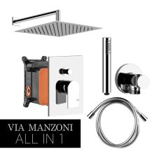 Via Manzoni Quadro Lux Concealed Shower Set