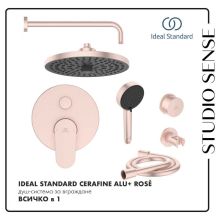 Cerafine ALU+ Rosé Concealed Shower Set