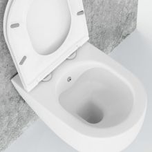 Конзолна тоалетна чиния Sentimenti 53 Rimless с вградено биде и смесител 