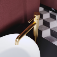 Y 225 Brushed Gold Single Lever Mixer Tap