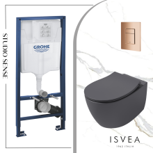 Grohe&Sentimenti Anthracite&Rose Gold Set