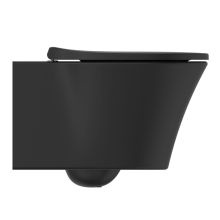 Черна конзолна тоалетна чиния Connect Air RimLS+ 54 Silk Black 