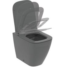 Стояща тоалетна i.Life B RimLS+ Grey сив гланц 