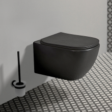 Tesi Black Silk 54 RimLS+ Hung Toilet