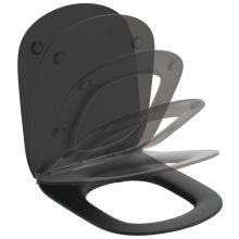 Tesi Slim Soft-Closing Black Matt Seat/Cover for Toilet