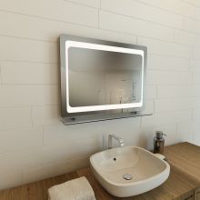 LED Mirror with shelf ABL-004