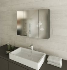 PVC горен шкаф-огледало за баня Praktis