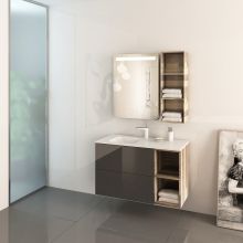 Шкаф за с мивка баня Concepta натурален дъб с вратички