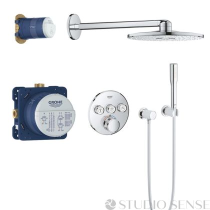 Grohtherm SmartActive 310 Chrome Thermostatic Shower Set
