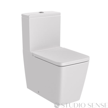 Inspira SQUARE Close Coupled Toilet 65 Back-to-Wall Pearl 