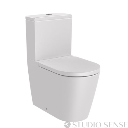 Inspira ROUND Close Coupled Toilet 65 Back-to-Wall Pearl