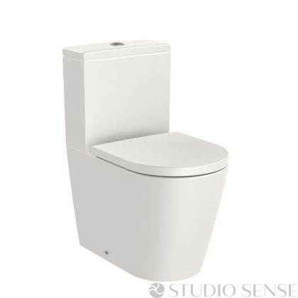 Inspira Compact ROUND Close Coupled Toilet 60 Back-to-Wall Beige