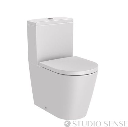 Inspira Compact ROUND Close Coupled Toilet 60 Back-to-Wall Pearl