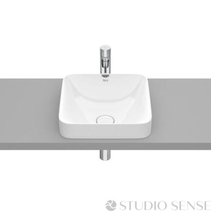  Inspira SQUARE 37 FINECERAMIC® Semi-recessed Washbasin