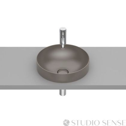  Inspira ROUND 37 FINECERAMIC® Semi-recessed Washbasin Coffee