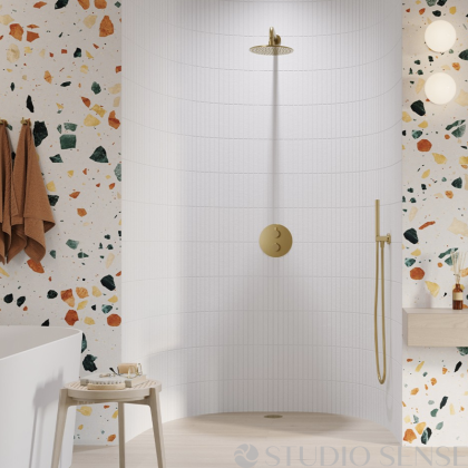 Y Gold Concealed Yellow Gold Shower Set System