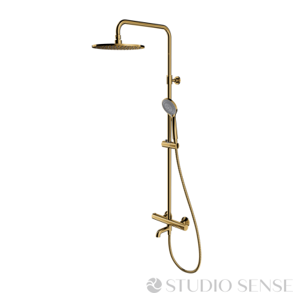 Y Yellow Gold 250 Thermostatic Shower/Bath System