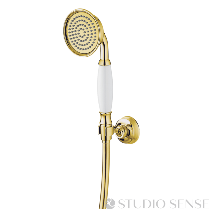 Armance Yellow Gold Wall Holder with Hand Shower