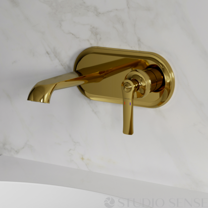 Armance Yellow Gold Single Lever Concealed Retro Basin Mixer