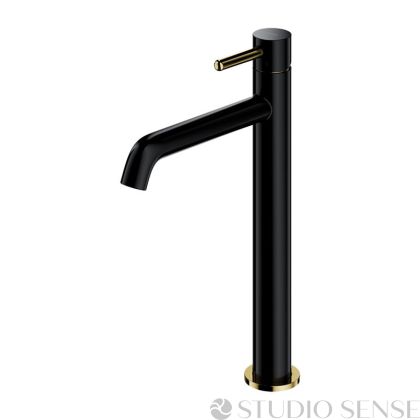 Y 225 Black/Gold Single Lever Tall Mixer Tap
