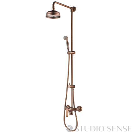Art Deco Antique Copper 155 Retro Shower System