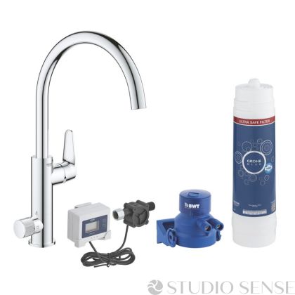 Смесител за кухня Blue Pure BauCurve с филтрираща система за пречистване на питейната вода 