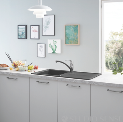 Composite Kitchen Sink K400 Granite Black