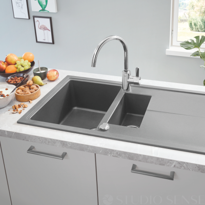 Composite Kitchen Sink K400 Granite Gray
