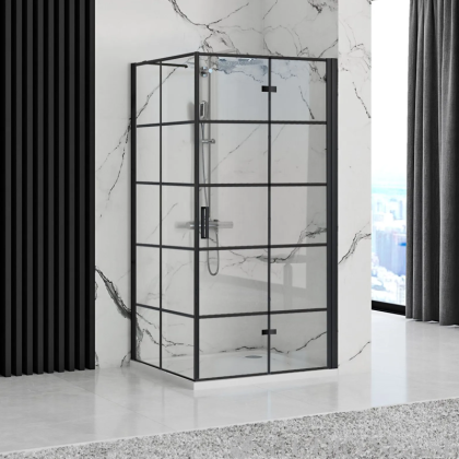 Molier Black Glass Shower Enclosure