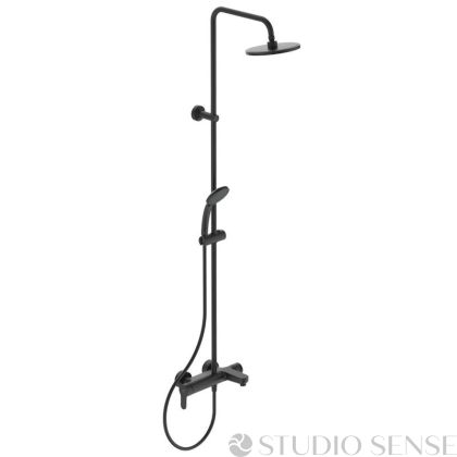 Cerafine O 200 Silk Black h1390 Shower System Set