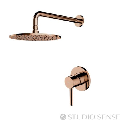 Y Copper Rose Gold Concealed Shower Set System