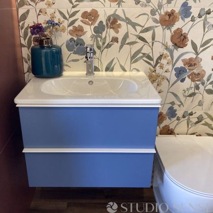 Шкаф с мивка за баня Idea Blu с чекмеджета 
