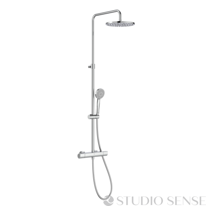 Even 250 Round Chrome Thermostatic Shower System
