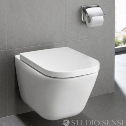 The Gap 48 SQUARE Rimless Hung Toilet