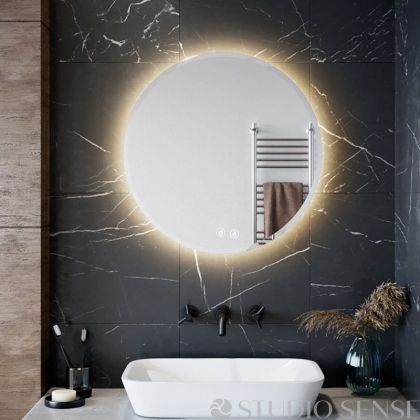 LED огледало за баня къргло Backlight Paris Dry Touch с нагревател 