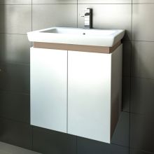 Шкаф за баня/тоалетна с мивка Pure 55 с вратички